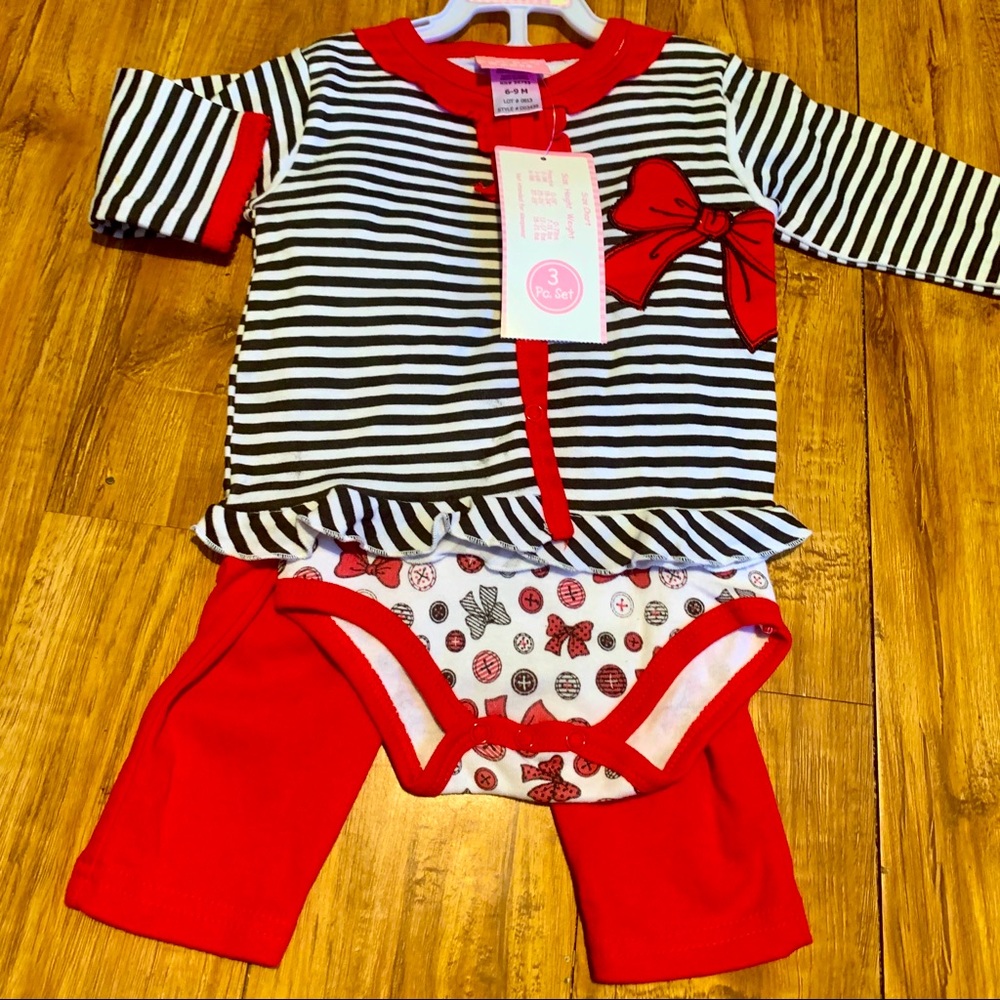 NEW Winter 3-Piece Ruffle Bum Baby Outfit